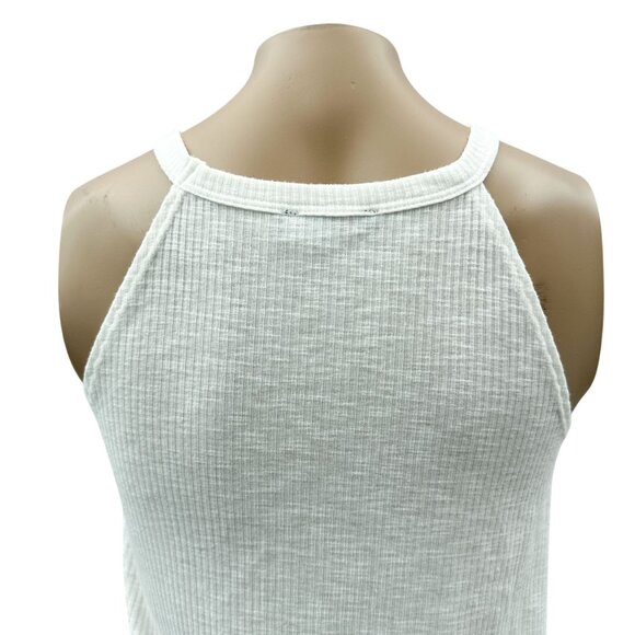 Freshman Rib Racerback Halter Tank Top Lightweight Sleeveless Gauze White Small - Picture 9 of 10